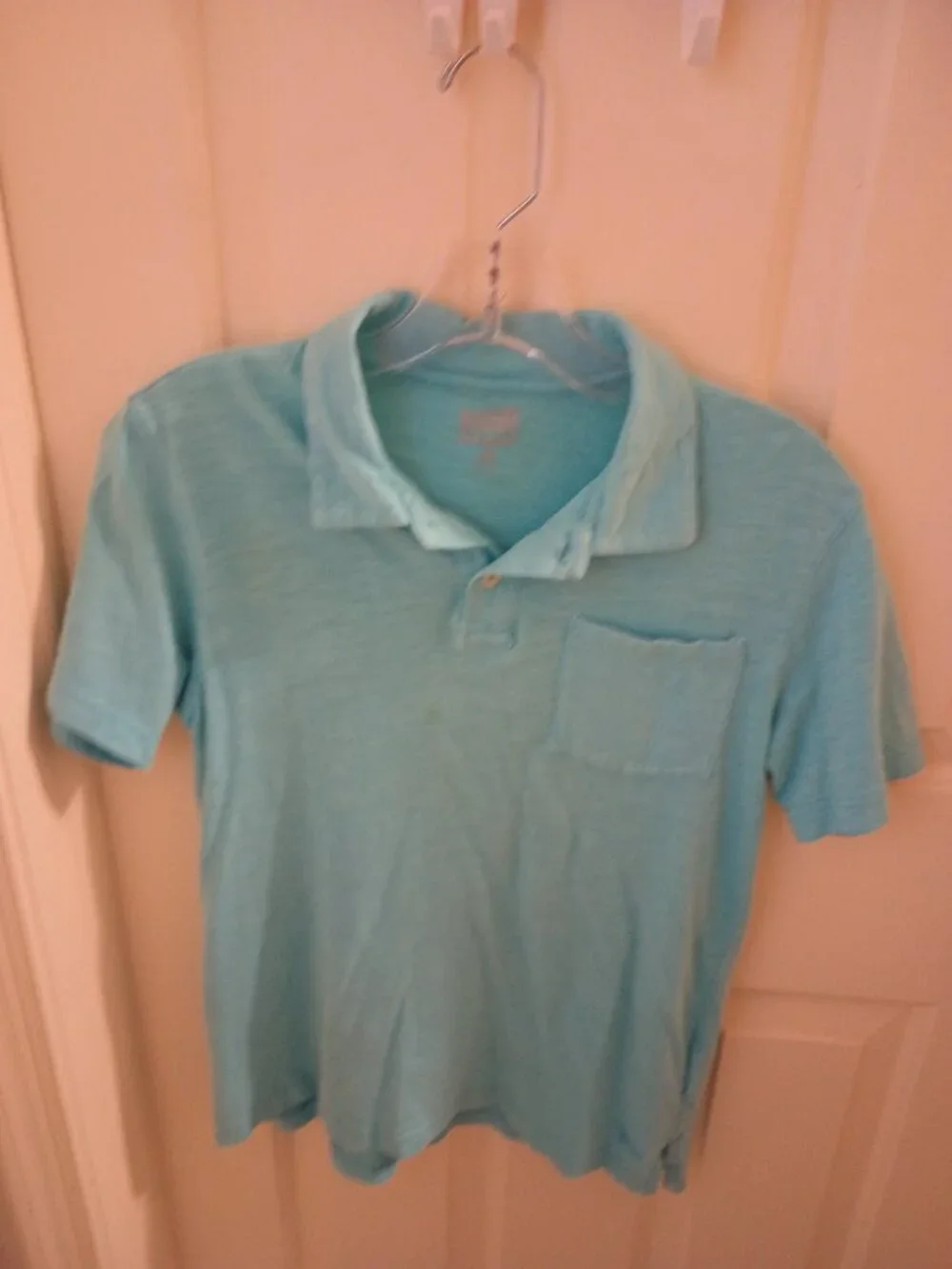 Old Navy boys L light blue short sleeve polo shirt with pocket